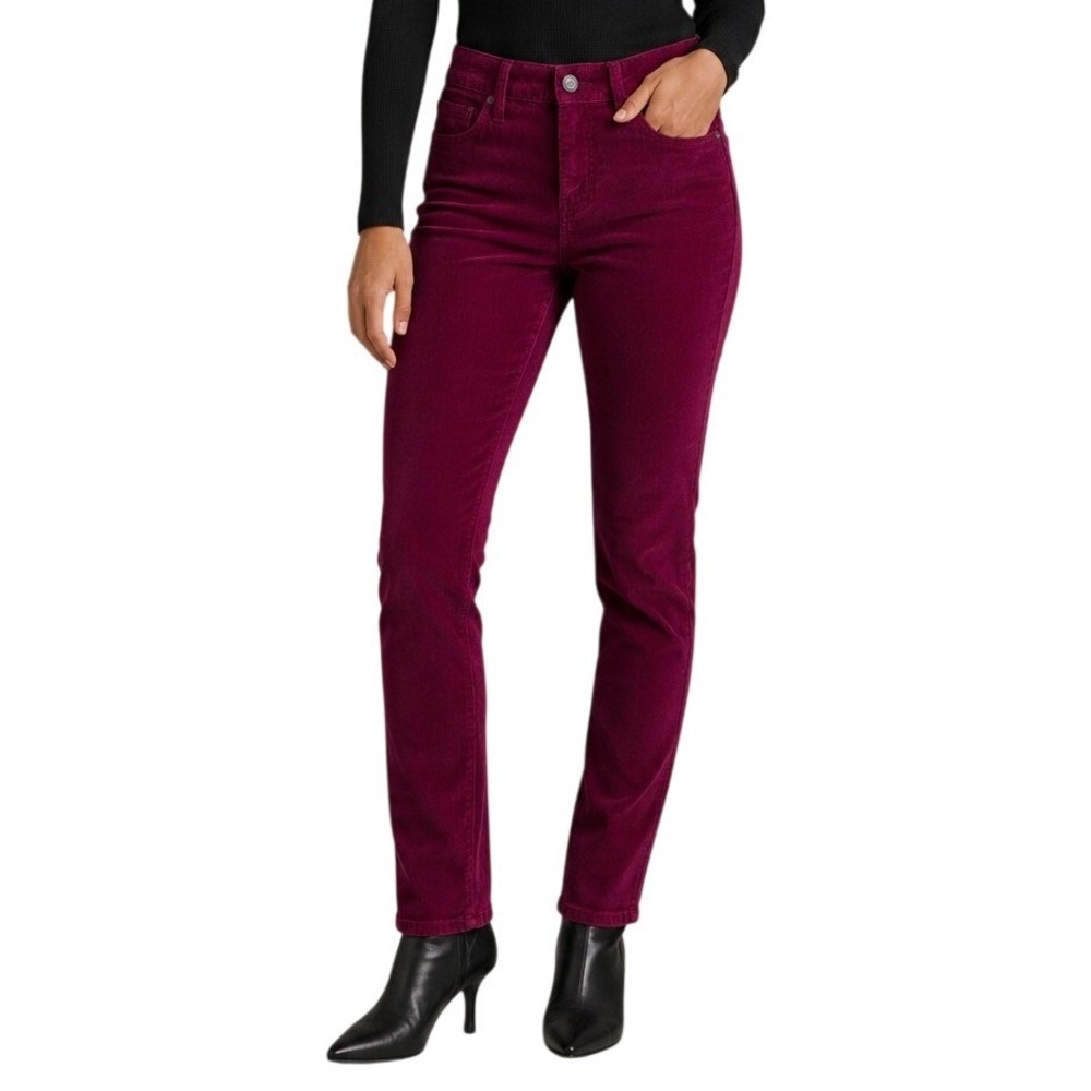 Current Elliott Magenta Pink High Waist Skinny Corduroy Pants NWT Women's 26